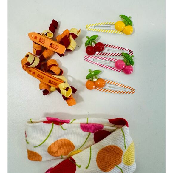 Gymboree Cherry Baby -7 Piece Accessory Lot Elastic Barrette Headband - Picture 4 of 4